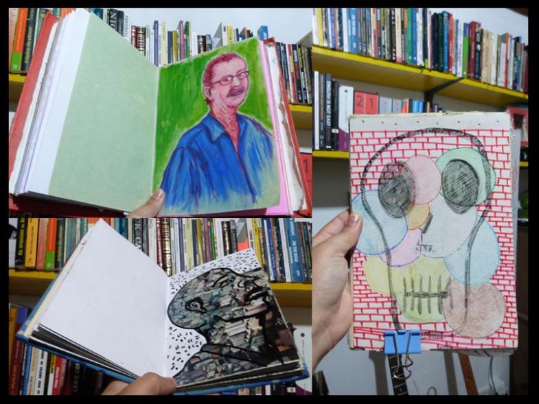 Sketchbooks e moleskines presentes no processo criativo